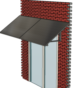 AIM solar mounting in summer position.