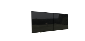 The solar panels fold to the wall to allow sunlight inside